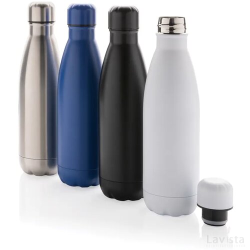 Eureka RCS-gecertificeerde gerecycled rvs enkelwandige fles zwart