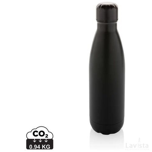 Eureka RCS-gecertificeerde gerecycled rvs enkelwandige fles zwart