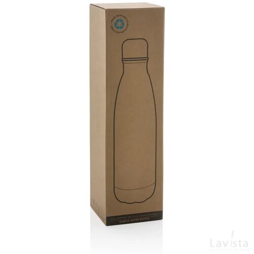 Eureka RCS-gecertificeerde gerecycled rvs enkelwandige fles zwart