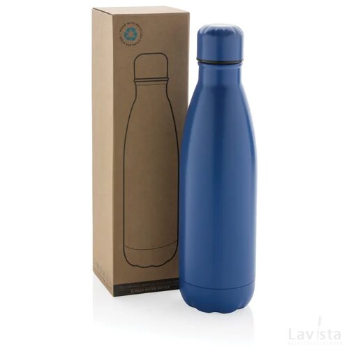 Eureka RCS-gecertificeerde gerecycled rvs enkelwandige fles blauw