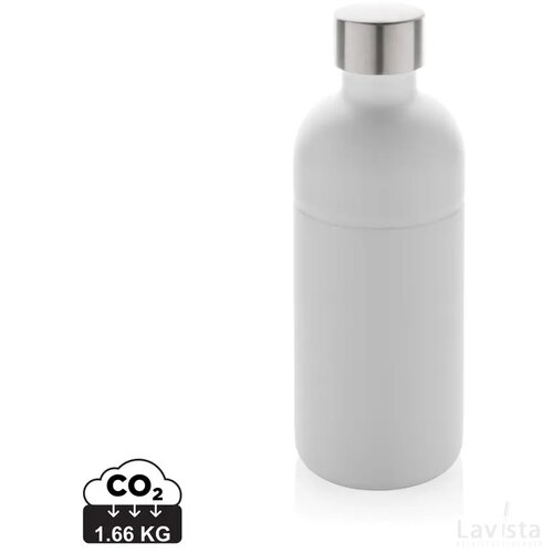 Soda RCS gecertificeerde gerecycled rvs drinkfles wit