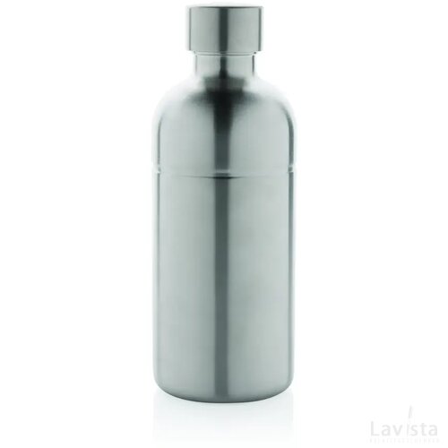 Soda RCS gecertificeerde gerecycled rvs drinkfles zilver