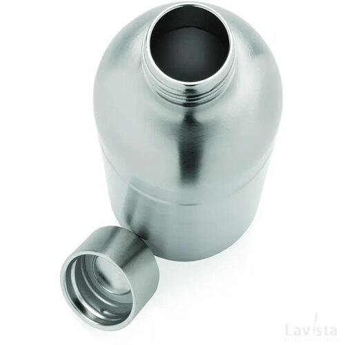 Soda RCS gecertificeerde gerecycled rvs drinkfles zilver
