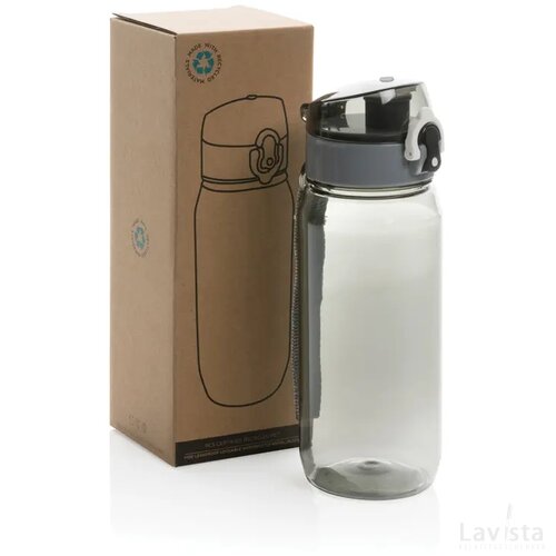 Yide RCS Gerecyclede PET lekvrije afsluitbare fles 600ml zwart