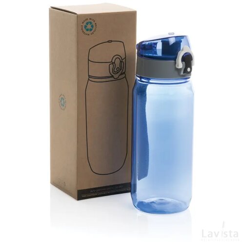 Yide RCS Gerecyclede PET lekvrije afsluitbare fles 600ml blauw