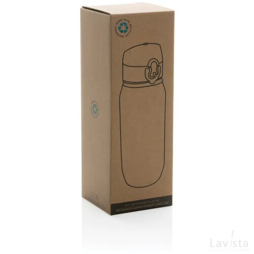 Yide RCS Gerecyclede PET lekvrije afsluitbare fles 600ml blauw