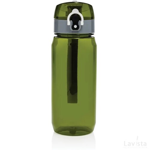 Yide RCS Gerecyclede PET lekvrije afsluitbare fles 600ml groen