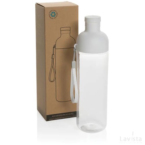 Impact RCS gerecyclede PET lekvrije waterfles 600 ml wit
