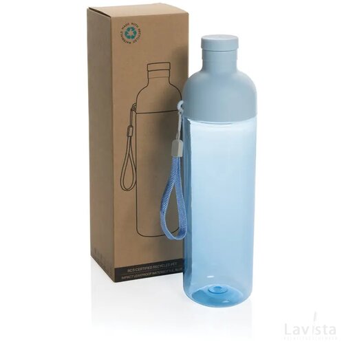 Impact RCS gerecyclede PET lekvrije waterfles 600 ml blauw