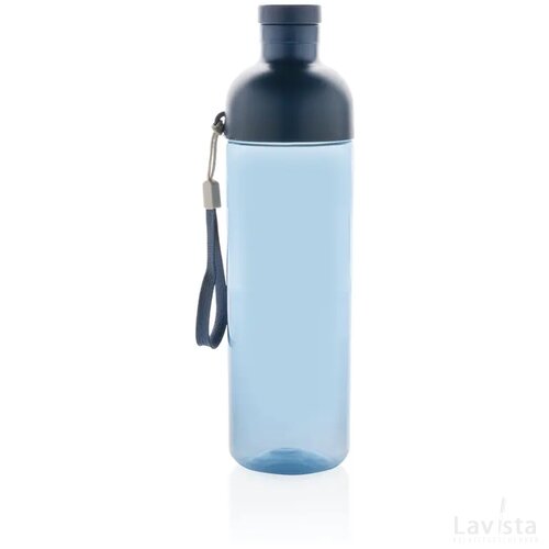 Impact RCS gerecyclede PET lekvrije waterfles 600 ml donkerblauw