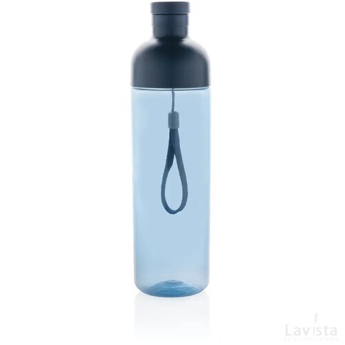Impact RCS gerecyclede PET lekvrije waterfles 600 ml donkerblauw