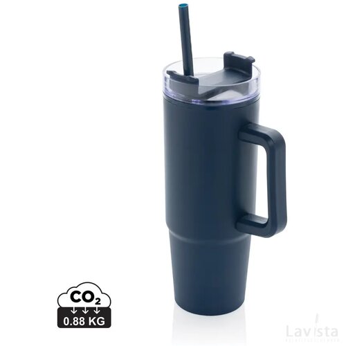 Tana RCS gerecyclede plastic tumbler met handvat 900 ml donkerblauw