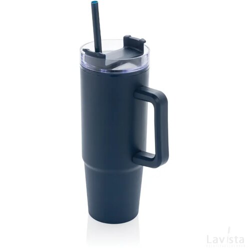 Tana RCS gerecyclede plastic tumbler met handvat 900 ml donkerblauw
