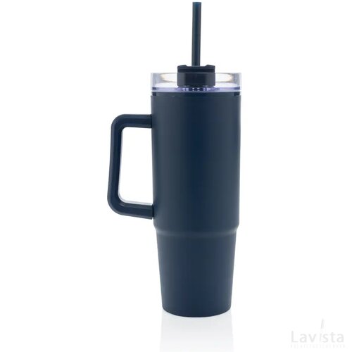 Tana RCS gerecyclede plastic tumbler met handvat 900 ml donkerblauw
