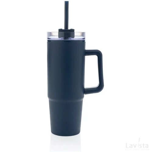 Tana RCS gerecyclede plastic tumbler met handvat 900 ml donkerblauw