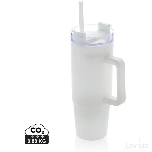 Tana RCS gerecyclede plastic tumbler met handvat 900 ml wit