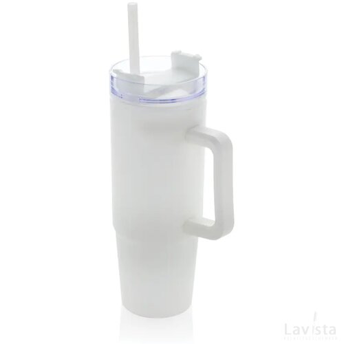 Tana RCS gerecyclede plastic tumbler met handvat 900 ml wit