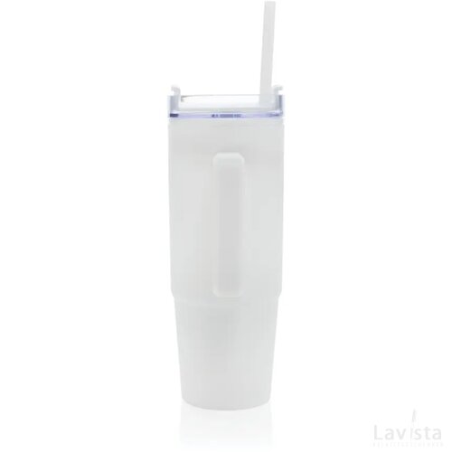 Tana RCS gerecyclede plastic tumbler met handvat 900 ml wit