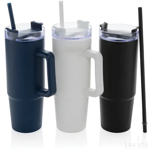 Tana RCS gerecyclede plastic tumbler met handvat 900 ml zwart