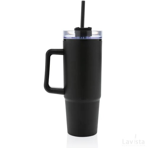 Tana RCS gerecyclede plastic tumbler met handvat 900 ml zwart