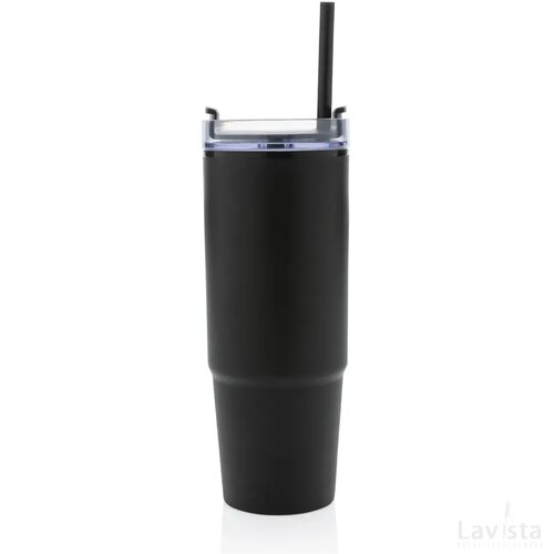 Tana RCS gerecyclede plastic tumbler met handvat 900 ml zwart