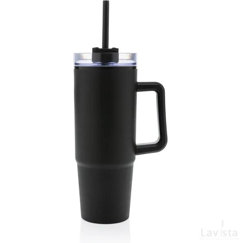 Tana RCS gerecyclede plastic tumbler met handvat 900 ml zwart