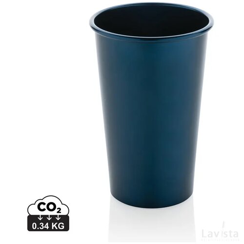 Alo RCS recycled aluminium lichtgewicht beker 450 ml. donkerblauw