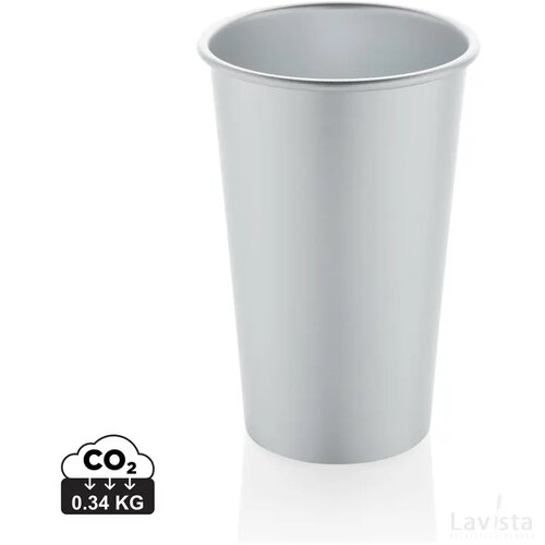 Alo RCS recycled aluminium lichtgewicht beker 450 ml. zilver