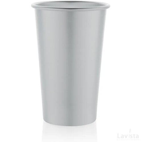 Alo RCS recycled aluminium lichtgewicht beker 450 ml. zilver