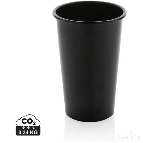 Alo RCS recycled aluminium lichtgewicht beker 450 ml. zwart
