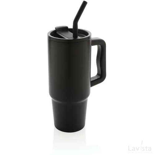 Embrace deluxe RCS recycled RVS drinkbeker 900ml zwart