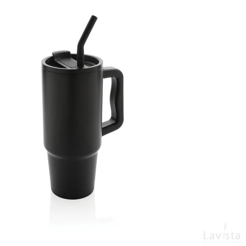 Embrace deluxe RCS recycled RVS drinkbeker 900ml zwart