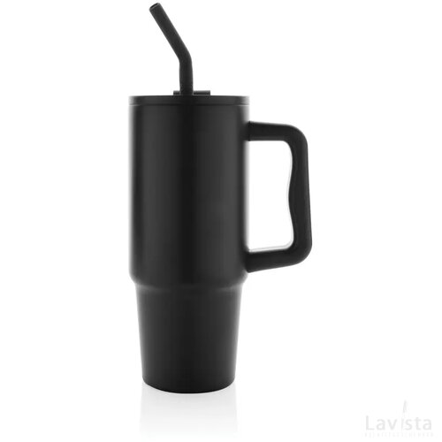 Embrace deluxe RCS recycled RVS drinkbeker 900ml zwart