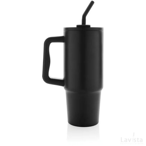 Embrace deluxe RCS recycled RVS drinkbeker 900ml zwart