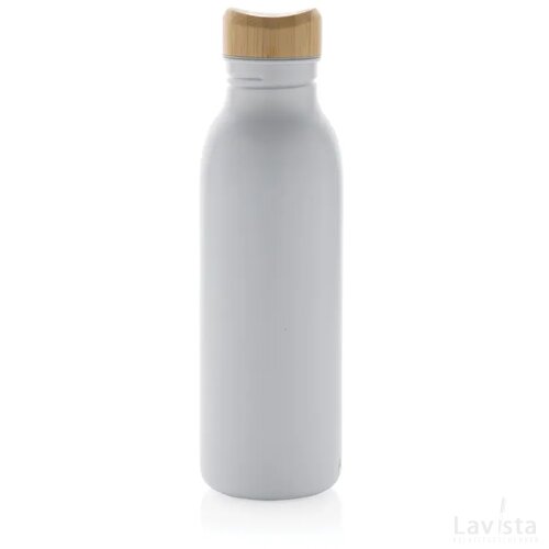 Avira Alcor RCS gerecycled RVS enkelwandige waterfles 600ML wit