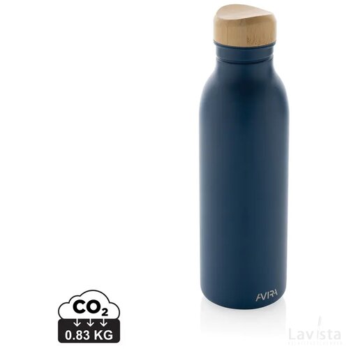 Avira Alcor RCS gerecycled RVS enkelwandige waterfles 600ML donkerblauw