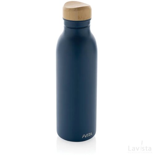 Avira Alcor RCS gerecycled RVS enkelwandige waterfles 600ML donkerblauw