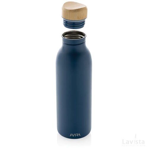 Avira Alcor RCS gerecycled RVS enkelwandige waterfles 600ML donkerblauw