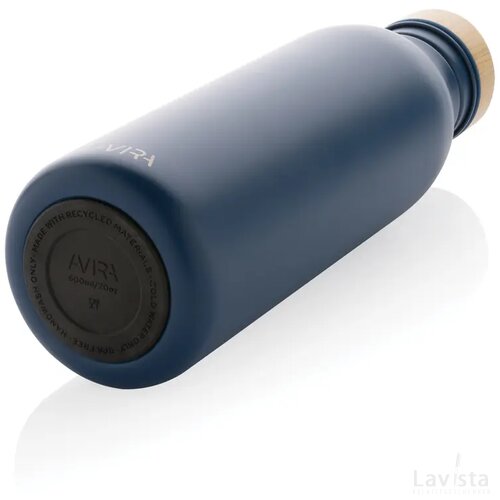 Avira Alcor RCS gerecycled RVS enkelwandige waterfles 600ML donkerblauw