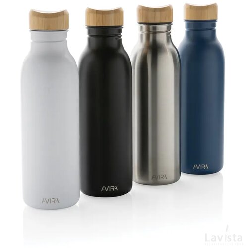 Avira Alcor RCS gerecycled RVS enkelwandige waterfles 600ML zilver