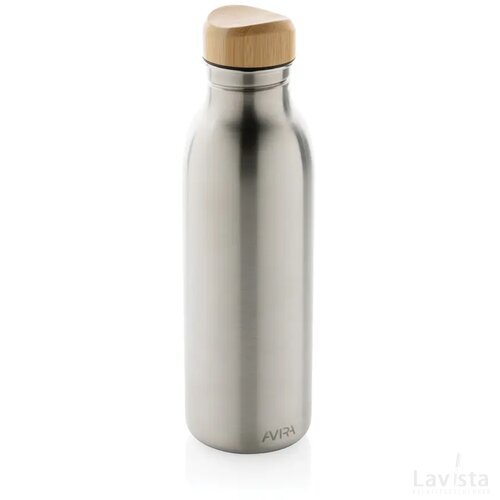Avira Alcor RCS gerecycled RVS enkelwandige waterfles 600ML zilver
