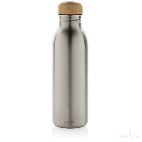Avira Alcor RCS gerecycled RVS enkelwandige waterfles 600ML zilver