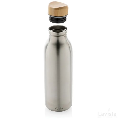 Avira Alcor RCS gerecycled RVS enkelwandige waterfles 600ML zilver