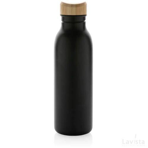 Avira Alcor RCS gerecycled RVS enkelwandige waterfles 600ML zwart
