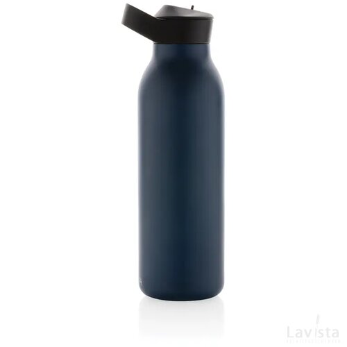 Avira Ara RCS recycled staal fliptop water fles 500ML donkerblauw