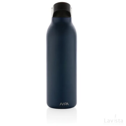 Avira Ara RCS recycled staal fliptop water fles 500ML donkerblauw