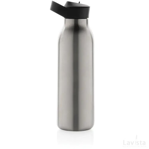 Avira Ara RCS recycled staal fliptop water fles 500ML zilver