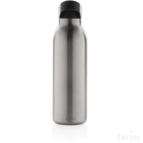 Avira Ara RCS recycled staal fliptop water fles 500ML zilver