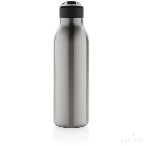 Avira Ara RCS recycled staal fliptop water fles 500ML zilver