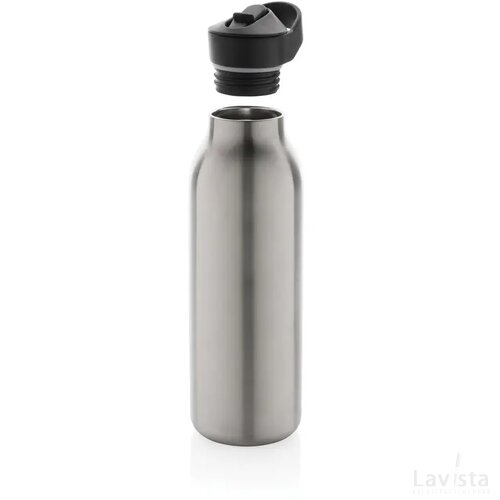Avira Ara RCS recycled staal fliptop water fles 500ML zilver